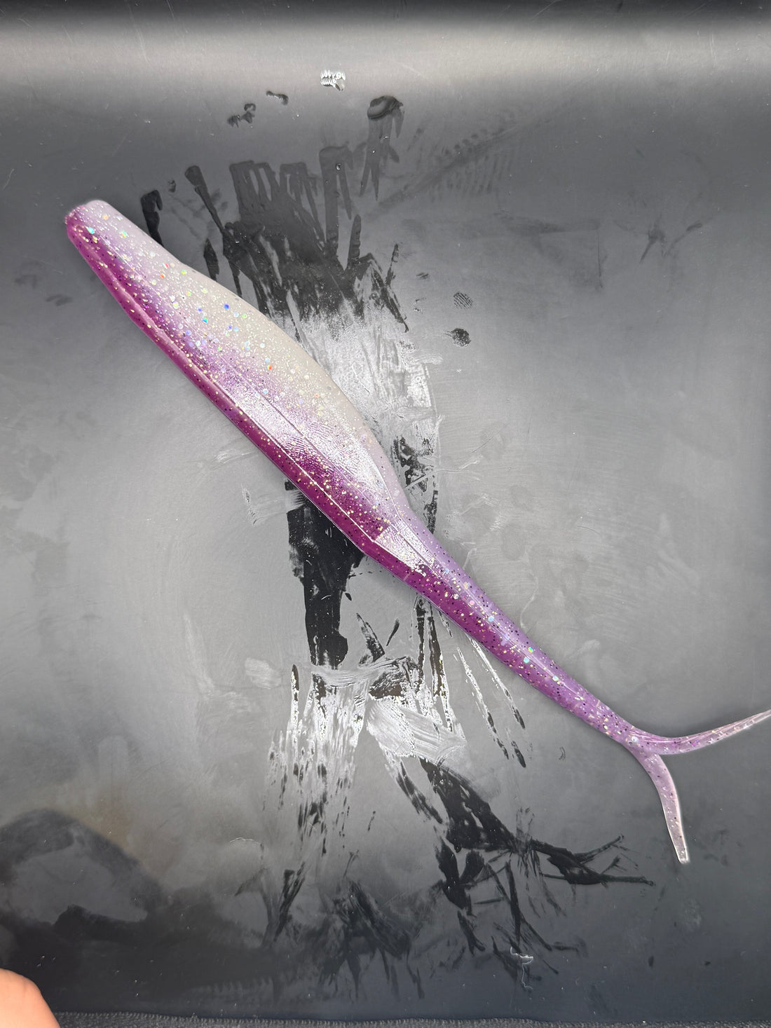 8" ShockTail Fluke Ghost Grape