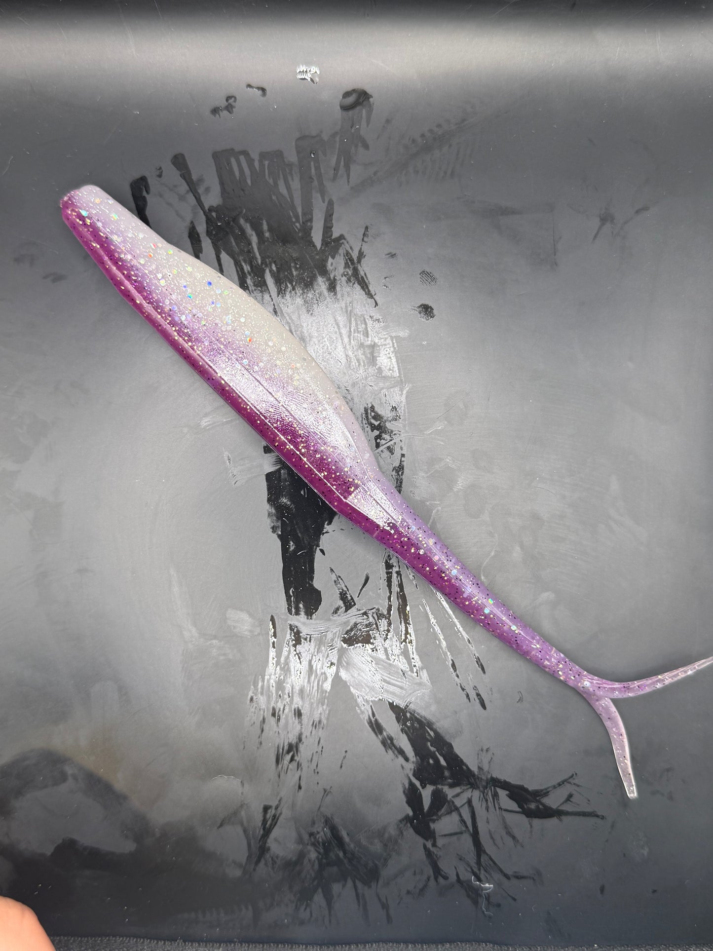 8" ShockTail Fluke Ghost Grape