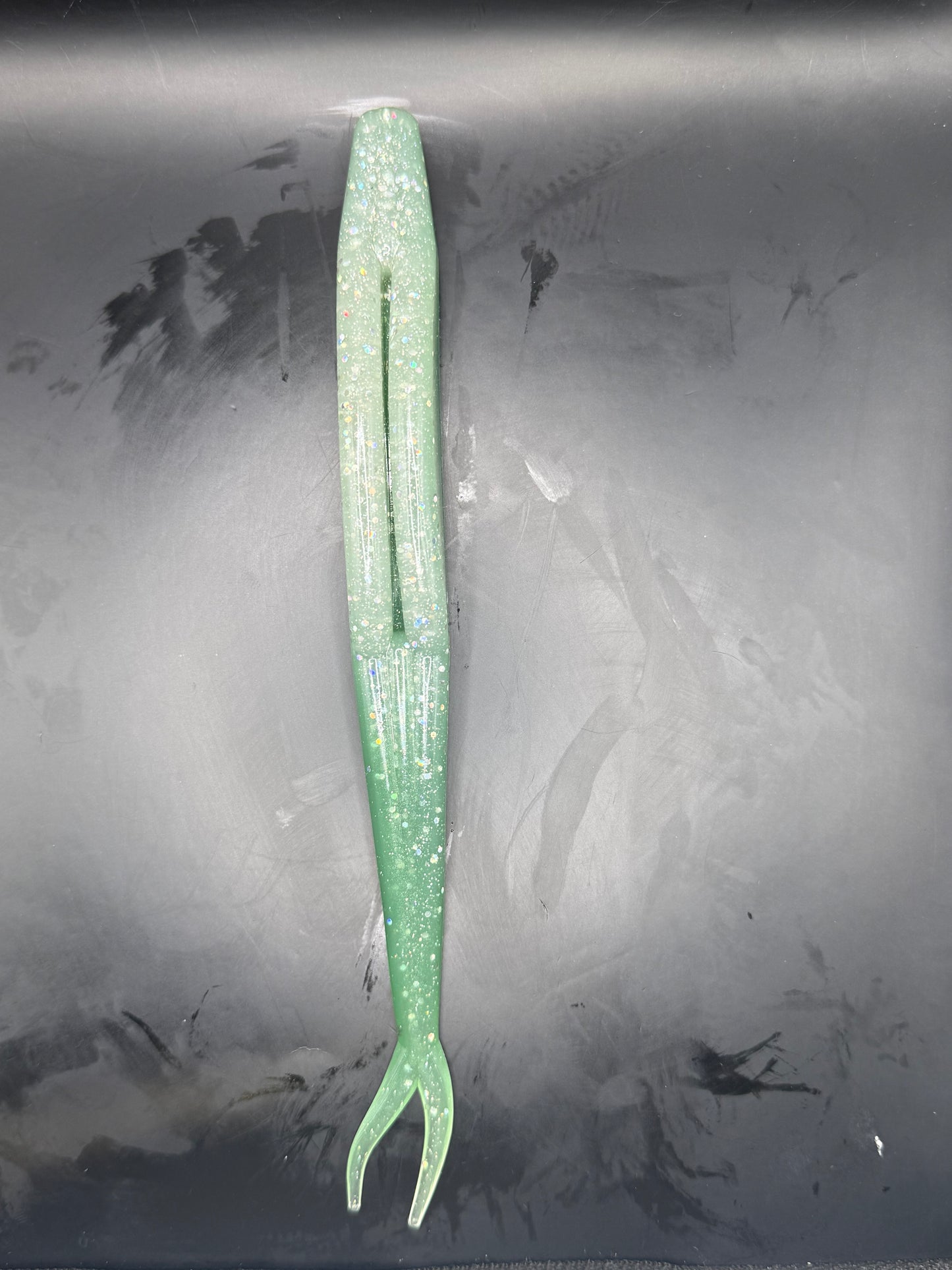 8" ShockTail Fluke Greenback Shad